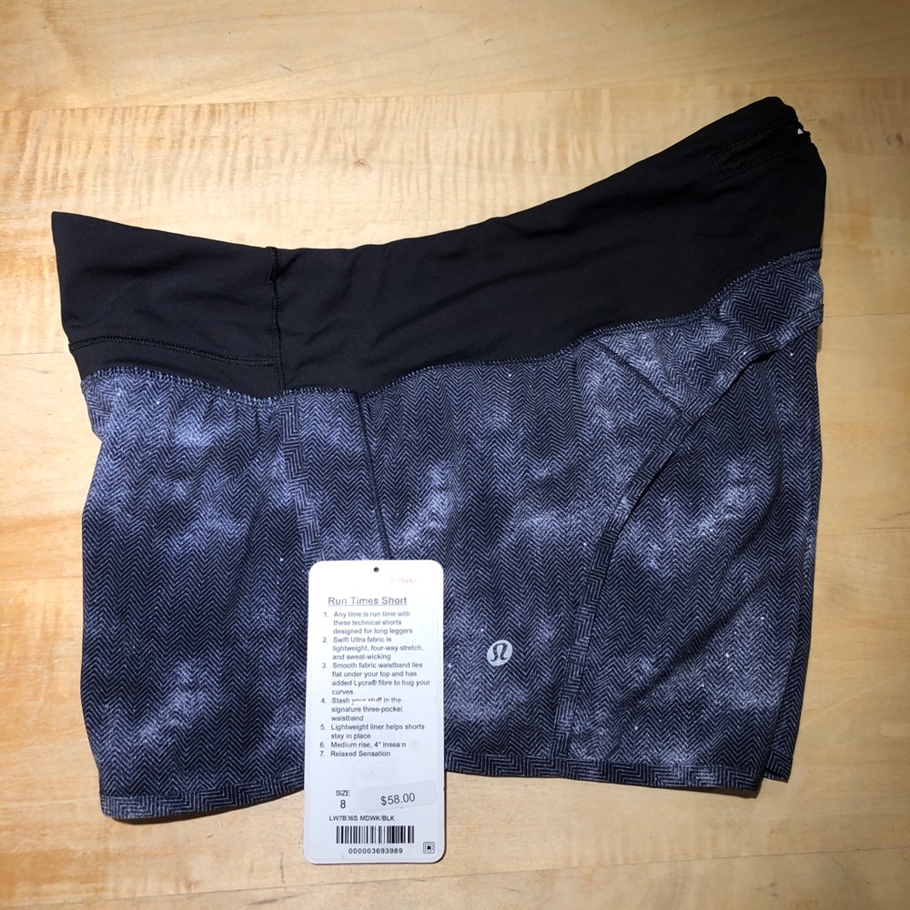 Lululemon Run times shorts sz 8